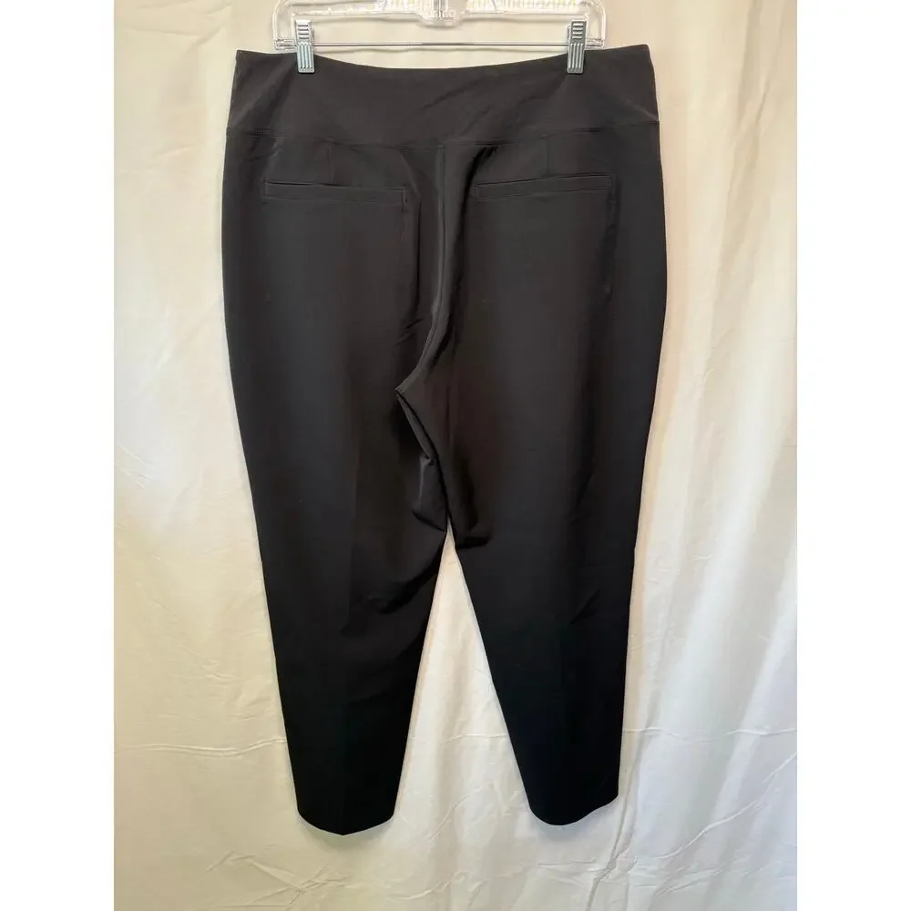 Athleta Endless Ankle Pants, Black, Size 16 Tall - Excellent